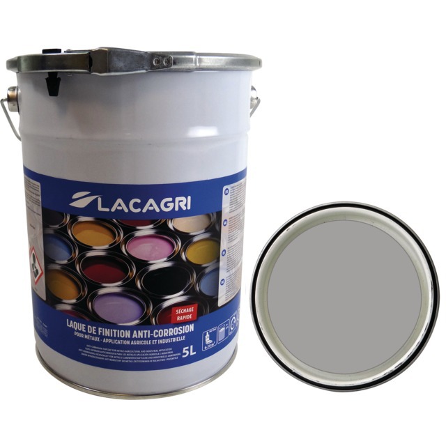 Peinture de Finition Gris Argent Case IH Seau 5L Lacagri référence fournisseur 1676686